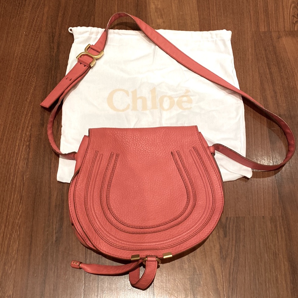 Chloe Medium Marcie Leather Saddle Bag